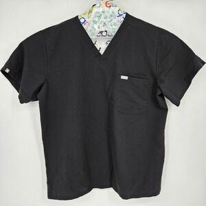 FIGS Scrub Top Mens Extra Large Leon Black Three Pocket Technical Uniforms